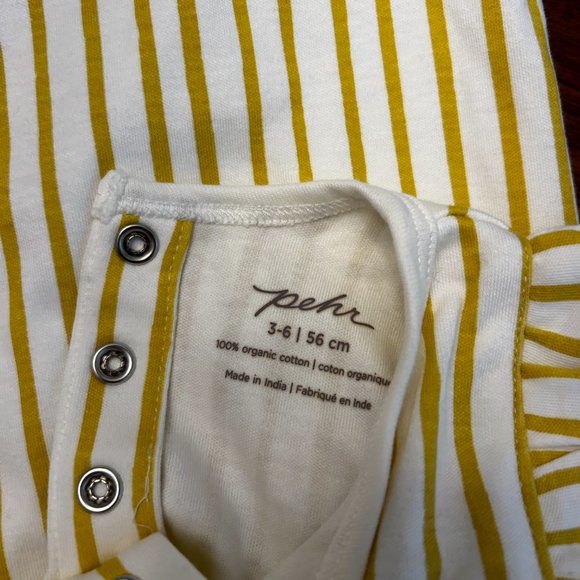 Pehr Baby Ruffle Romper - Stripes Away Marigold - Picture 4 of 4
